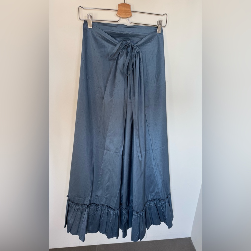 Vintage Calypso 100% Silk Bustle Maxi Skirt - Picture 2 of 5